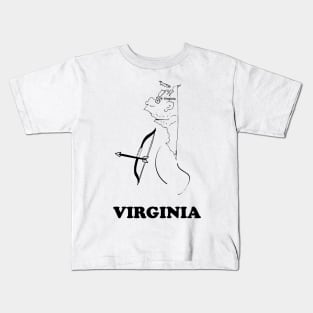 A funny map of Virginia Kids T-Shirt